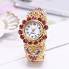 Fashion Alloy Women's Round Dial Pointer Watch With Diamond Claw Chain
