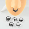 Fashion Ancient Silver Butterfly Nose Ring Stainless Steel Geometric Style With Polishing Also Ghost Head Cow Head Earrings And Bat Puncture Buckle Nose Ring