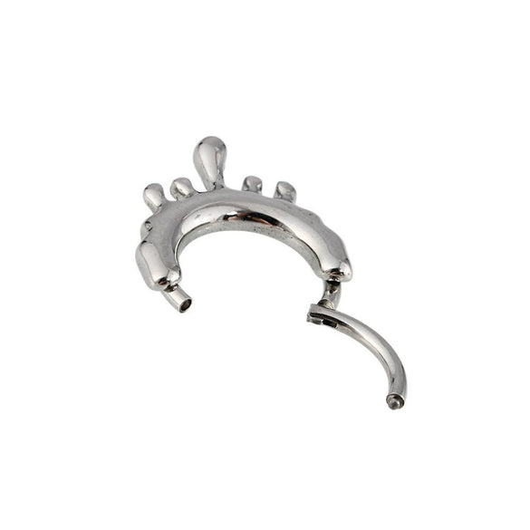 Fashion Ancient Silver Butterfly Nose Ring Stainless Steel Geometric Style With Polishing Also Ghost Head Cow Head Earrings And Bat Puncture Buckle Nose Ring