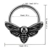 Fashion Ancient Silver Butterfly Nose Ring Stainless Steel Geometric Style With Polishing Also Ghost Head Cow Head Earrings And Bat Puncture Buckle Nose Ring