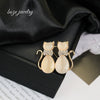 Fashion Animal Brooch Zinc Alloy Electroplating Cute Cartoon Two Kittens Design