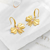 Fashion Animal Insect Titanium Steel Gold Plated Pendant Earrings For Women