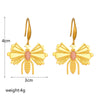 Fashion Animal Insect Titanium Steel Gold Plated Pendant Earrings For Women