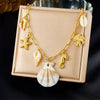 Fashion Animal Pattern Stainless Steel Goldplated Pendant Necklace For Women