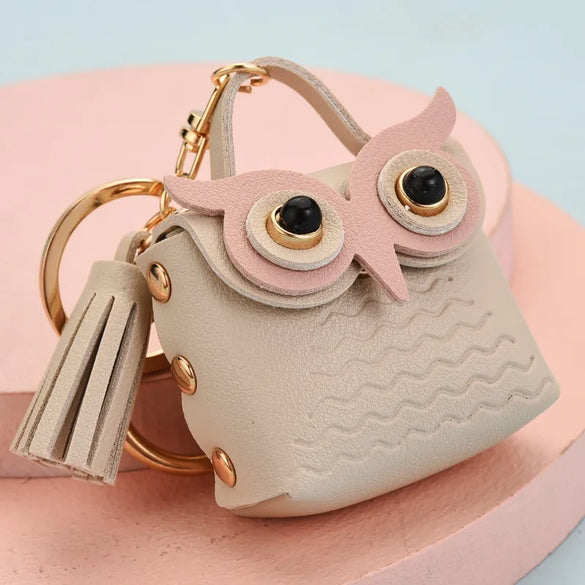Fashion Animal Pu Leather Metal Unisex Bag Pendant Keychain 1 Piece