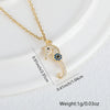 Fashion Animal Snake Pendant Necklace Copper Plated 18K Gold Microinlaid Color Zirconium