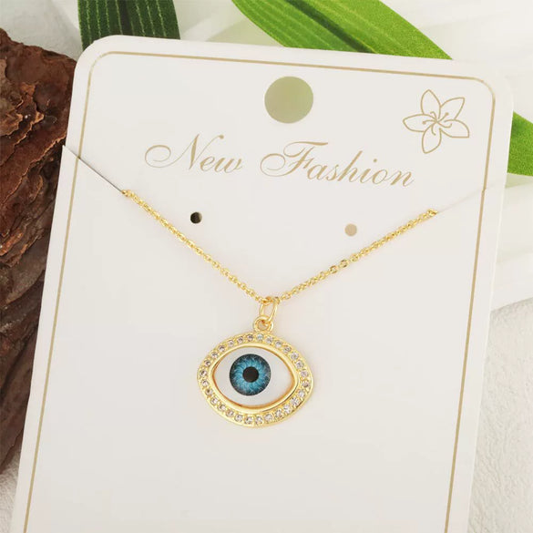 Fashion Animal Snake Pendant Necklace Copper Plated 18K Gold Microinlaid Color Zirconium