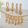 Fashion Animal Wings Copper Inlaid Zircon Drop Earrings 1 Piece