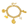 Fashion Animal Zodiac Stainless Steel Marine Life Accessories Pendant Bracelet With Electroplating