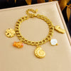 Fashion Animal Zodiac Stainless Steel Marine Life Accessories Pendant Bracelet With Electroplating