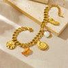 Fashion Animal Zodiac Stainless Steel Marine Life Accessories Pendant Bracelet With Electroplating