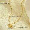 Fashion Apricot Leaf Freshwater Pearl Earrings And Necklace Set For Women Stainless Steel 18K Gold Plated