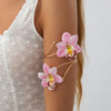 Fashion Artificial Flower Arm Bracelet Sweet Ins Style Plumeria Fabric Wax Line Handmade
