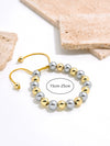 Fashion Beaded Women's Handmade Geometric Gold Plated Bracelet