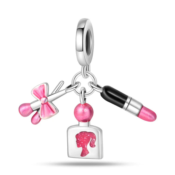 Fashion Beauty Charm Beads Diy Jewelry Accessories Bracelet Copper Silver Plated Dripping Oil