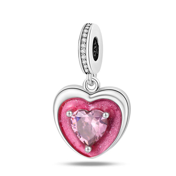 Fashion Beauty Charm Beads Diy Jewelry Accessories Bracelet Copper Silver Plated Dripping Oil