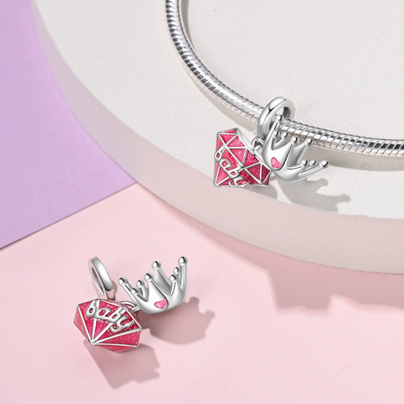 Fashion Beauty Charm Beads Diy Jewelry Accessories Bracelet Copper Silver Plated Dripping Oil