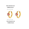 Fashion Birthstone Earrings Women's Stainless Steel Alloy Inlaid Artificial Gemstones Semiprecious Stones Micropaved