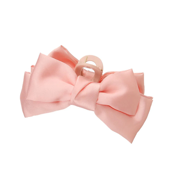 Fashion Bow Knot Plastic Cloth Handmade Hair Claws 1 Piece
