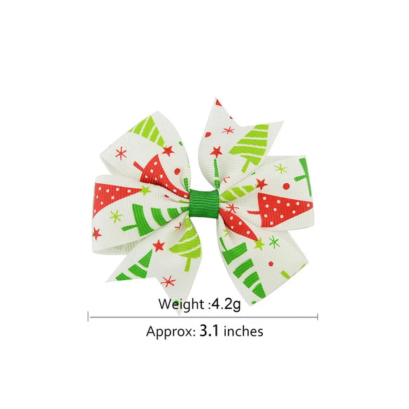 Fashion Bow Knot Snowman Cloth Hair Clip