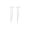 Fashion Bow Long Tassel Alloy Earrings Wholesale