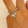 Fashion Bracelet Ccb Heart Shape Electroplating Jewelry For Men And Women