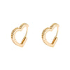 Fashion Brass Heartshaped Micropaved Zircon Earrings For Women