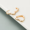 Fashion Brass Heartshaped Micropaved Zircon Earrings For Women