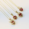 Fashion Brass Heartshaped Pendant Clavicle Chain Jewelry With Electroplating For Women