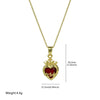 Fashion Brass Heartshaped Pendant Clavicle Chain Jewelry With Electroplating For Women