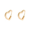 Fashion Brass Micro-inlaid Zircon Heart-shaped Earrings