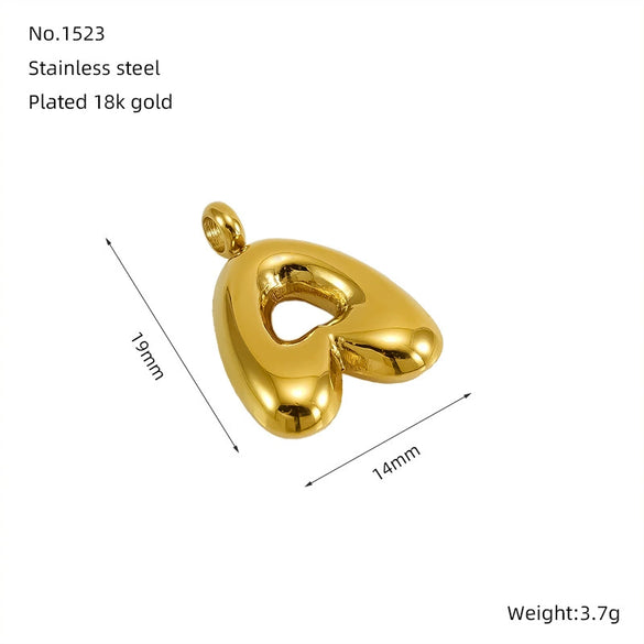 Fashion Bubble Letter Stainless Steel Necklace Jewelry Accessories With Electroplating Treatment