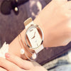 Fashion Business Casual Imitation Watch Alloy And Pu Material Round Dial