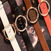 Fashion Business Casual Imitation Watch Alloy And Pu Material Round Dial