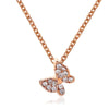 Fashion Butterfly Copper Inlay Zircon Necklace 1 Piece