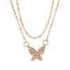 Fashion Butterfly Copper Inlay Zircon Necklace 1 Piece