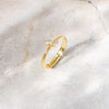 Fashion Butterfly Copper Rings Gold Plated Zircon Copper Rings 1 Piece