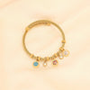 Fashion Butterfly Drop Oil Eye Stainless Steel Electroplated Bracelet Jewelry