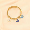 Fashion Butterfly Drop Oil Eye Stainless Steel Electroplated Bracelet Jewelry