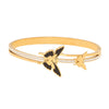Fashion Butterfly Stainless Steel Bracelet With Electroplating Treatment