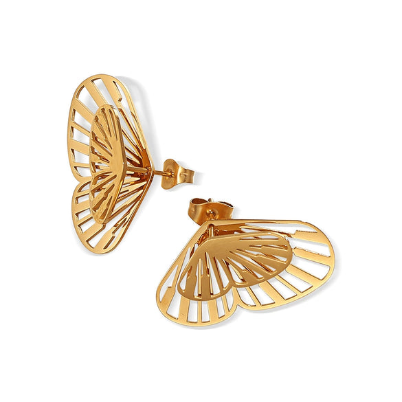 Fashion Butterfly 316L Stainless Steel Electroplated Women's Earrings