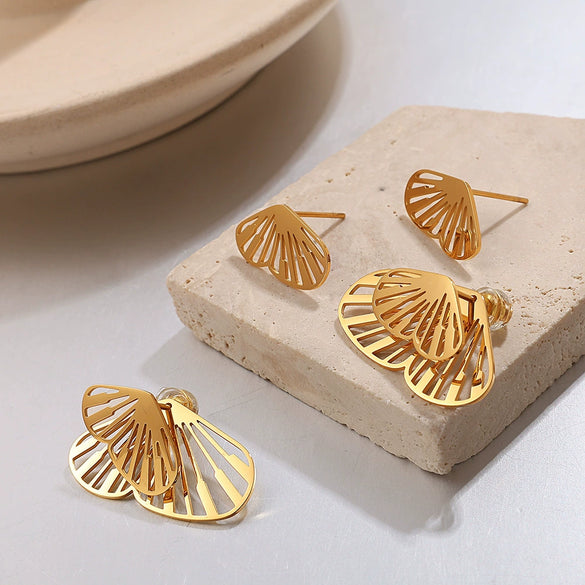 Fashion Butterfly 316L Stainless Steel Electroplated Women's Earrings