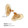Fashion Butterfly 316L Stainless Steel Electroplated Women's Earrings