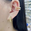 Fashion C Shape Plating Inlay Copper Pearl Ear Clips