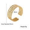 Fashion C Shape Titanium Steel Irregular Plating Bangle