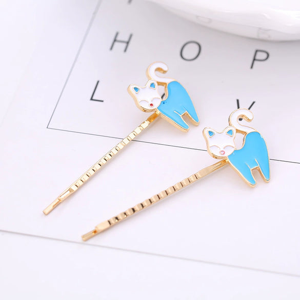 Fashion Cartoon Animal Puppy Cat Paw Alloy Hairpin Bangs Clip Side Clip Headwear