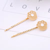 Fashion Cartoon Animal Puppy Cat Paw Alloy Hairpin Bangs Clip Side Clip Headwear