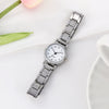 Fashion Casual Simple Alloy Case Stainless Steel Band Round Dial Quartz Women's Watch