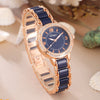 Fashion Casual Women's Quartz Watch With Lace And Round Diamond Alloy And Stainless Steel Materials