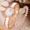 Fashion Casual Women's Watch Lace Round Alloy Case Quartz